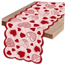 Happy Valentines Day Table Runner Galentines Day Kitchen Dining Table