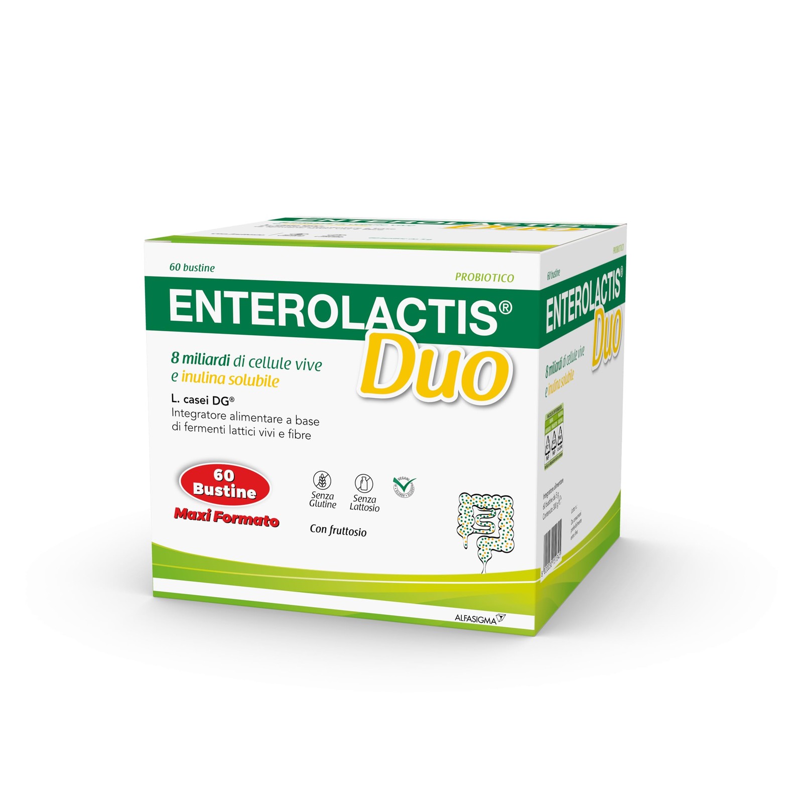 Duo confezione da 60 bustine solubili fermenti lattici probiotici che aiutano a