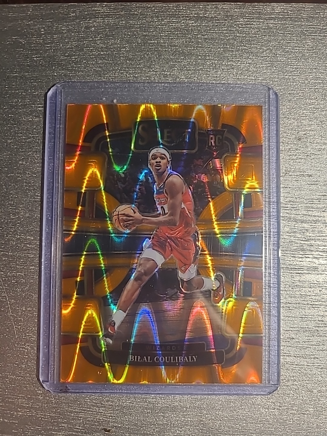 2023-24 Panini Select - Concourse Bilal Coulibaly #97 Orange Tectonic Prizm (RC)