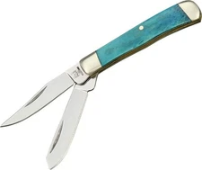 Rough Ryder Tiny Trapper Pocket Knife Stainless Steel Blades Smooth Bone Handle