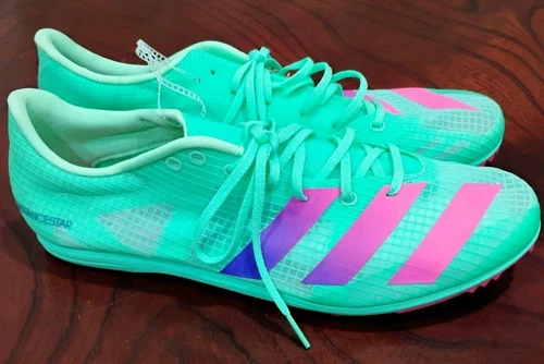 Scarpe Adidas Distancestar da uomo taglia 12 stile pista e campo GV9078 mancano punte