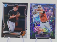 Gunnar Henderson Rookie 2021 Bowman Chrome Prospect +Topps Mystical Foil Orioles
