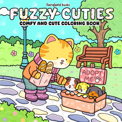 Fuzzy Cuties: Cute & Cozy Coloring Book for Adults and Teens | Adorable Animal C