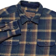 Orvis Big Bear Heavy Flannel Shirt Jacket Shacket Pockets Plaid Mens 2XL