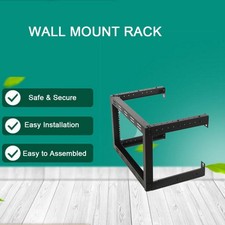 6U Wall Mount Server Rack 320-500mm Depth Open Frame Network Cabinet Bracket