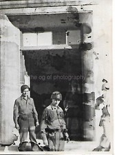 Military 1940 s WW2 ERA SOLDIERS Austria 1945 VINTAGE FOUND GI PHOTO b+w 59 41 J