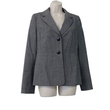 Classiques Entier Atelier Black Wool Blend Suit Blazer Women Size 4 Office Chic