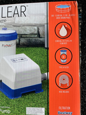Bestway Flowclear 2000 GPH Filter Pump Smart Touch WiFi App Control Above Ground