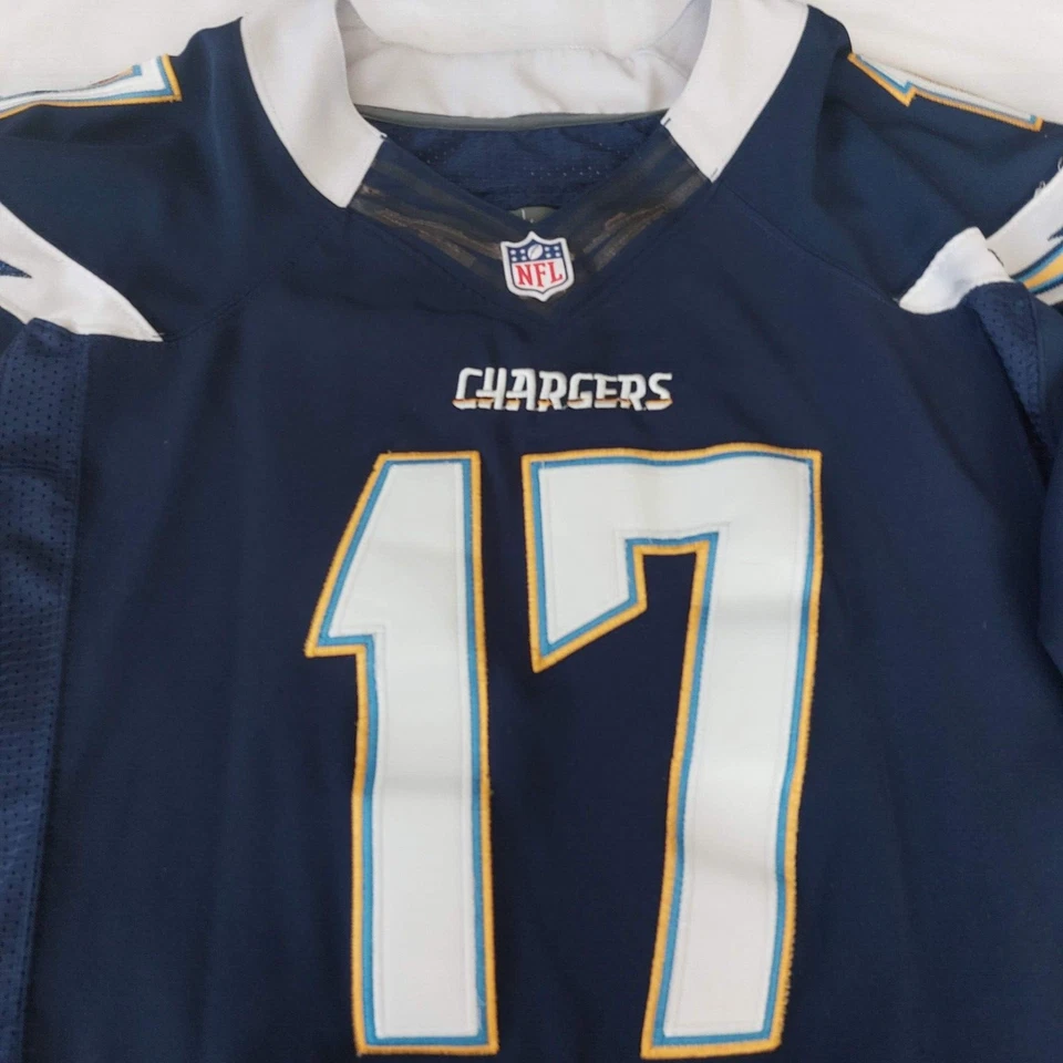 NFL Chargers Football Philip Rivers #17 NIKE On Field Navy Blue Jersey Sz 52 - Image 2 of 4