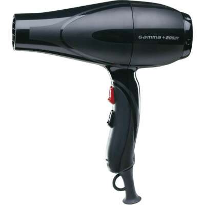 Professioneller Haartrockner GAMMA PIU' 2001R Schwarz 2200W italienischer Ste...