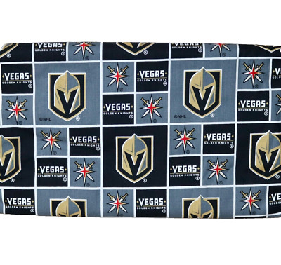 Vegas Golden Knights ~ Block Pattern NHL Cotton Fabric 1/4 Yard 9  X 44  New