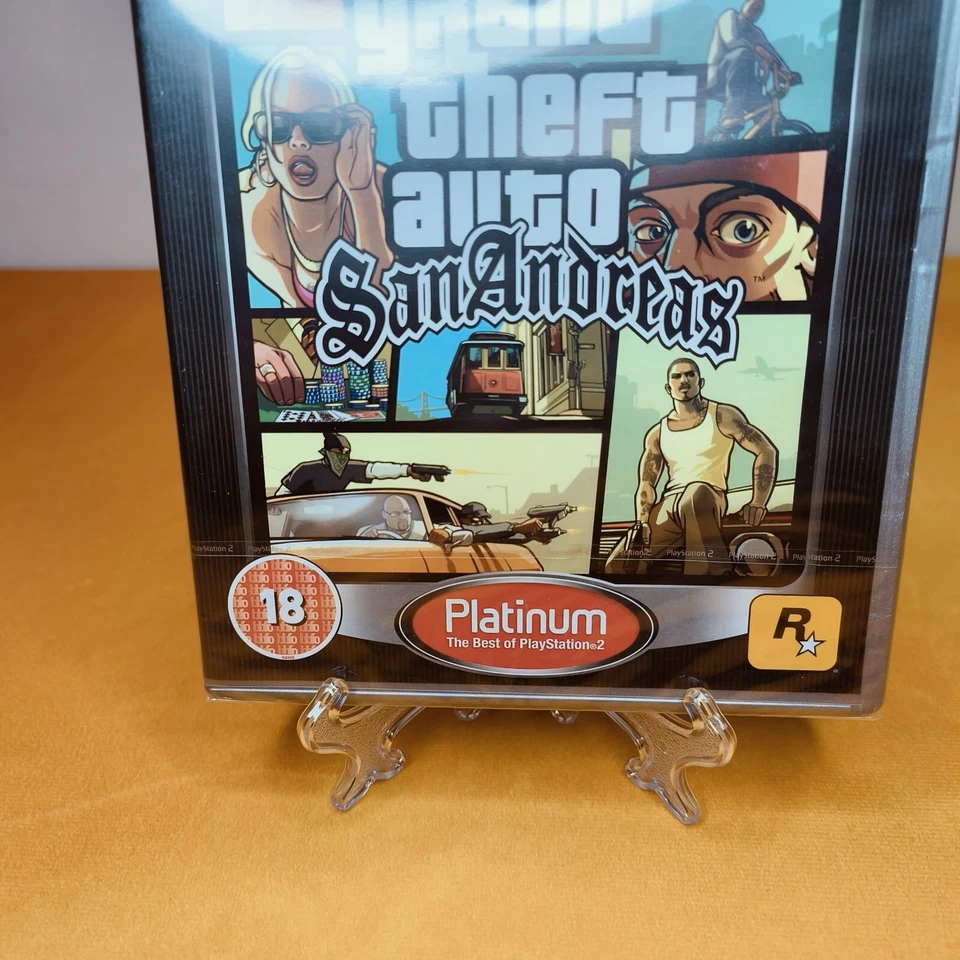 PS2 Grand Theft Auto San Andreas Platinum sealed  NUOVO playstation 2 sony - Immagine 2 di 4