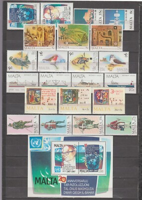 malta_さん　26-6-21 S40174 Malta 1987 MNH Complete Year Set 22V + S/S | eBay