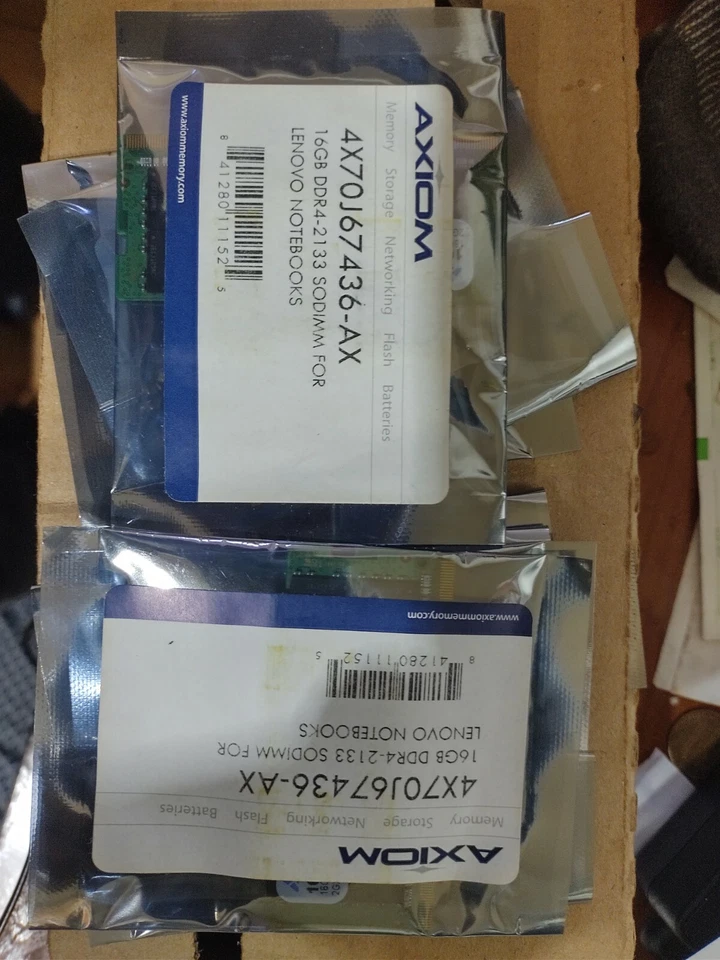 NEW 16GB LENOVO AXIOM 4X70J67436-AX DDR4 2133MHZ PC4-17000 T460P t570 T460S P50  - Image 3 of 3
