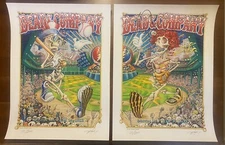Dead and Company poster Set 6/24 6/25 Fenway Park Boston Signed AJ Masthay 23