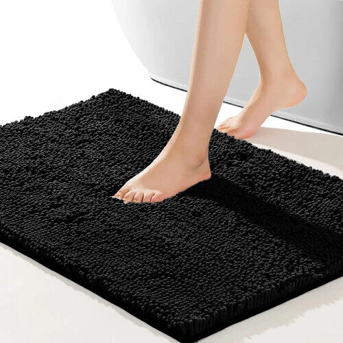 bathroom carpet, non slip bath mat, soft and comfortable plush bathroom carpet - Foto 1 di 18