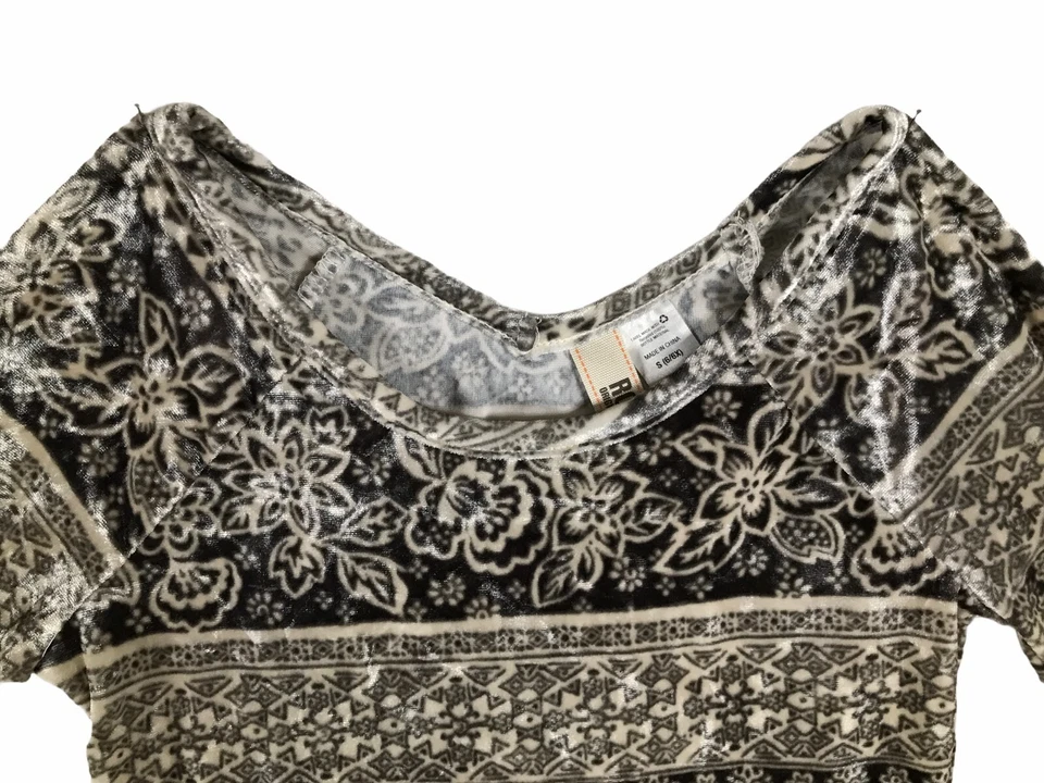 Vestido informal de verano Route 66 manga larga - para niña talla S (6-6X) - flor marrón Foto 4 de 4