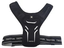 Tikaton Running Vest. Lightweight. Adjustable Band. Pockets. Black