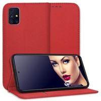 SchutzhüLle Bookstyle FüR Samsung Galaxy M31S (M317, 6.5'') (Rot) Tasche Case