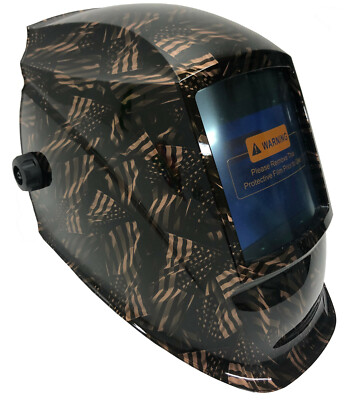 Hydro Dipped Welding Helmet AUTODARK WHAM30 Series Copper Metallic Negative Flag