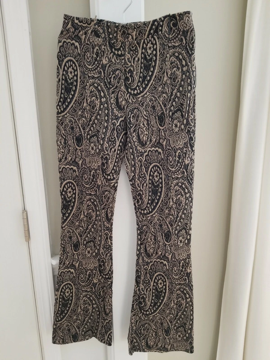H M Ladies Vintage PAISLEY BELL BOTTOM FLARED PANTS SZ8 eBay