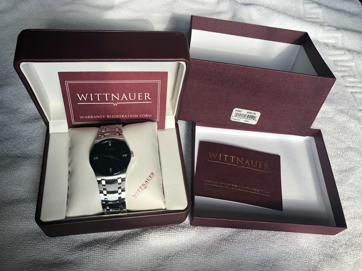 Wittnauer Montserrat 10d02 Swiss Black Dial Diamond Watch MSRP