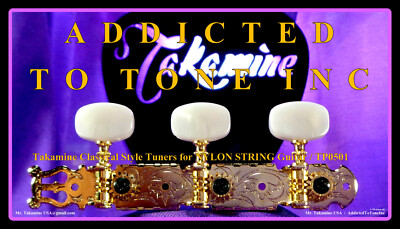Takamine Classical Tuners / Gold Plate  NYLON STRING CAPSTAN  / OEM Part TP0501