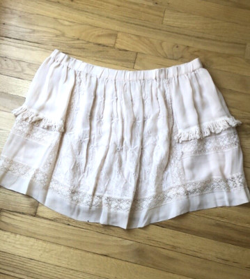 Ulla Johnson Seiden-Minirock Creme Größe M 4 $330
