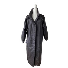 Charles Klein Woman’s Raincoat Black Gray Removable Lining Sz 10