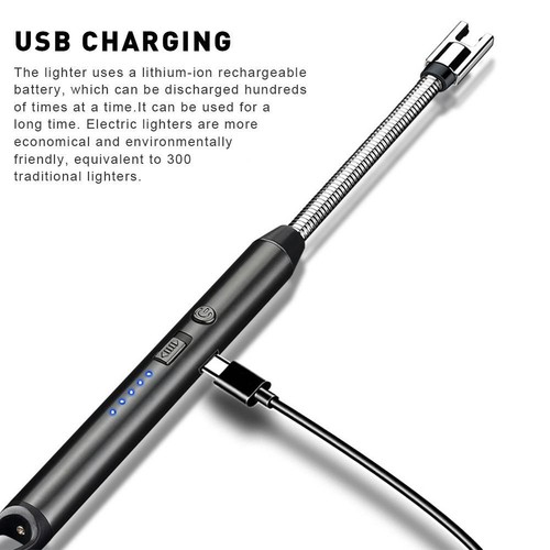 360° LED Electric Arc BBQ Lighter USB Windproof Flameless Plasma Ignition Hot J0 - Picture 7 of 27