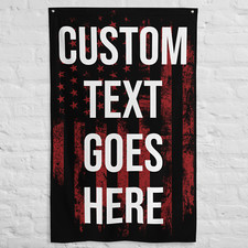 Custom Red Gym Flag - Workout Motivation Tapestry