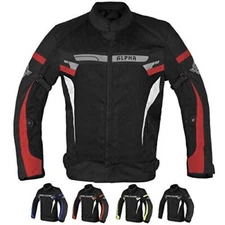 ALPHA CYCLE GEAR BREATHABLE BIKERS RIDING PROTECTION MOTORCYCLE JACKET MESH CE A