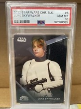 2022 Star Wars Chrome Black Luke Skywalker 5 PSA 10