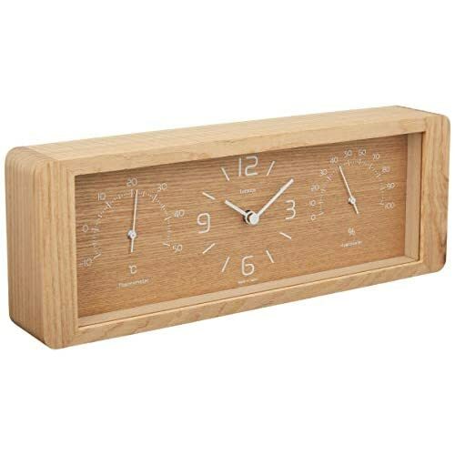 Натуральные настольные часы Lemnos Yokan Японского производства с Термо- и Гигрометром 33090₽