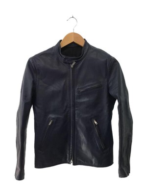 Lithium Homme Single Rider Jacket/42/Cowhide/Navy/Zip Up/Plain 