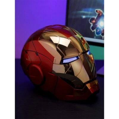 2024Iron Man Gold MK5 Helmet Electronic Voice Activated