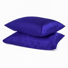 1 PC SATIN PILLOWCASE WITH ZIPPER CLOSURE STANDARD SIZE 19 X 25" MULTI COLORS