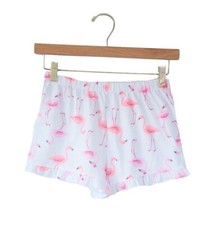 Carters Girl's Size 10 Pink Flamingo Print Ruffle Casual Pull On Elastic Shorts