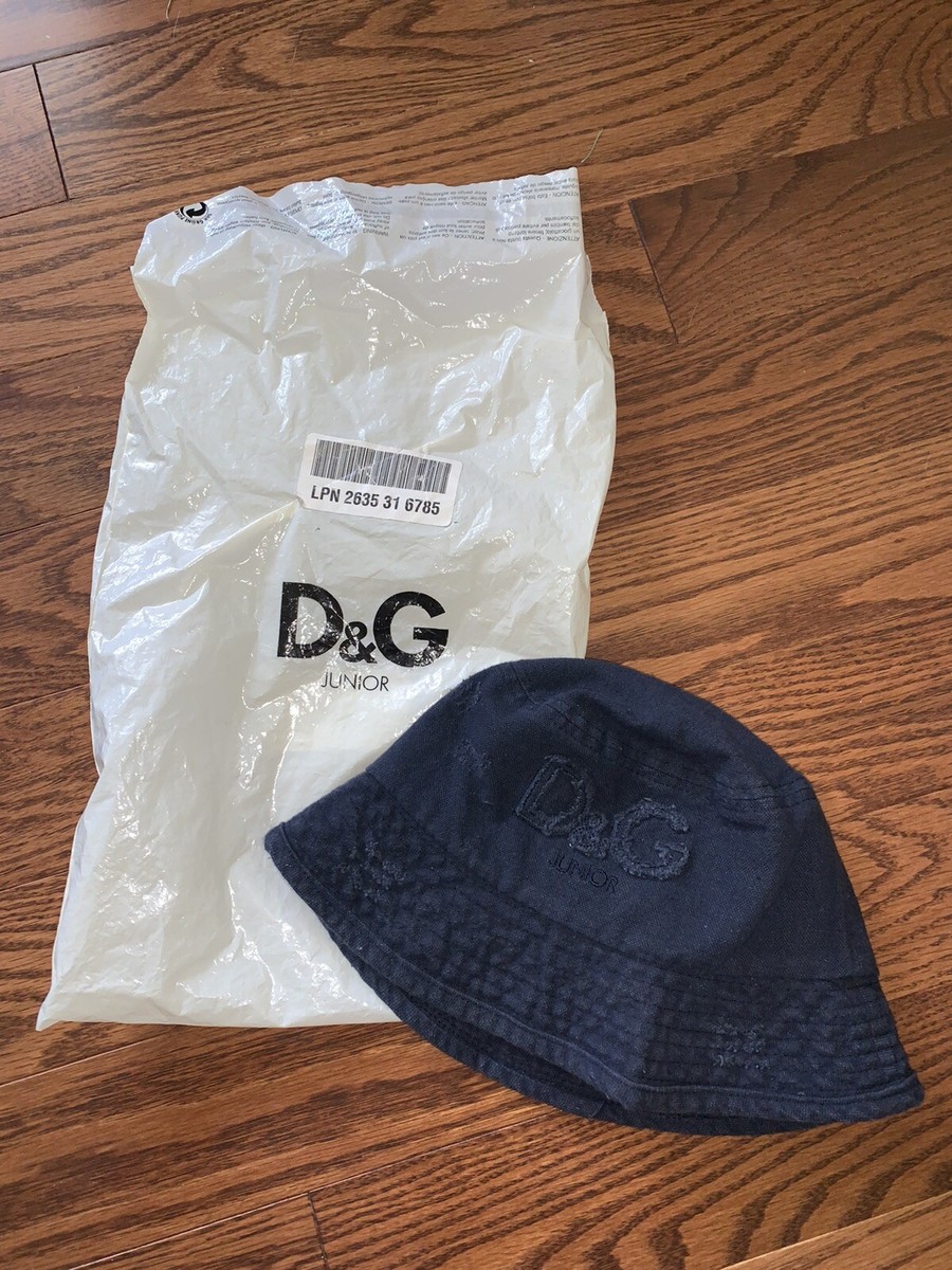 Dolce & Gabbana Juniors Navy Blue Distressed Bucket Hat | eBay