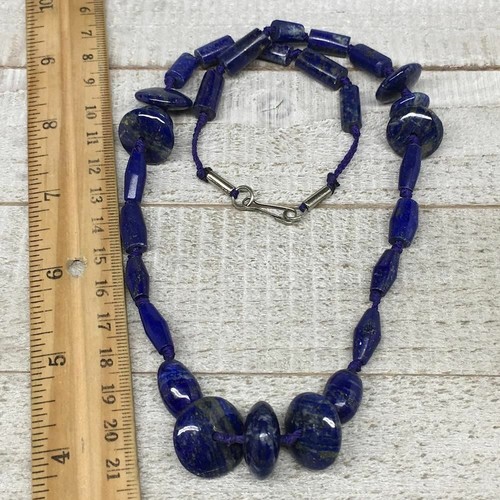 51.9g, 10mm-19mm Natural Lapis Lazuli Bead Mixed Shaped Strand, 29 Beads,LPB142 - Picture 7 of 8