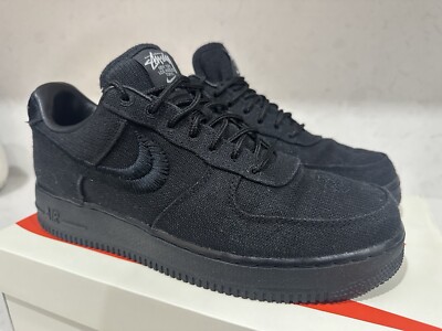 Size 9 - Nike Air Force 1 Low Stussy Black