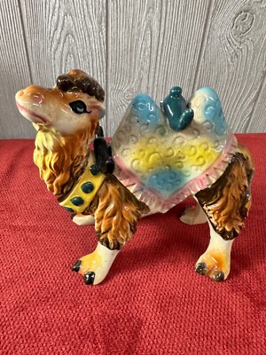 Vintage Ceramic Camel Figurine Double Hump Mongolian Camel Made in Japan