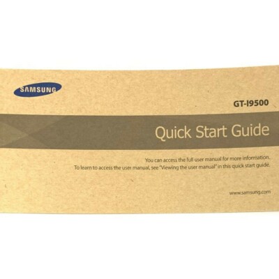 New Samsung S4 i9500 manual quick getting start guide instruction 34 ...