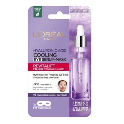 5x L'OREAL Revitalift Anti Age Hyaluronsäure Cooling Eye Serum Maske NEU OVP TOP