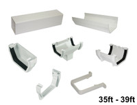 Full Set Square Line White Guttering For Static Caravan 35ft 36ft 37ft 38ft 39ft