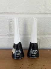2X READ Vintage Cutex Perfect Color Nail Polish 76 Black Lacquer POLISH DRY
