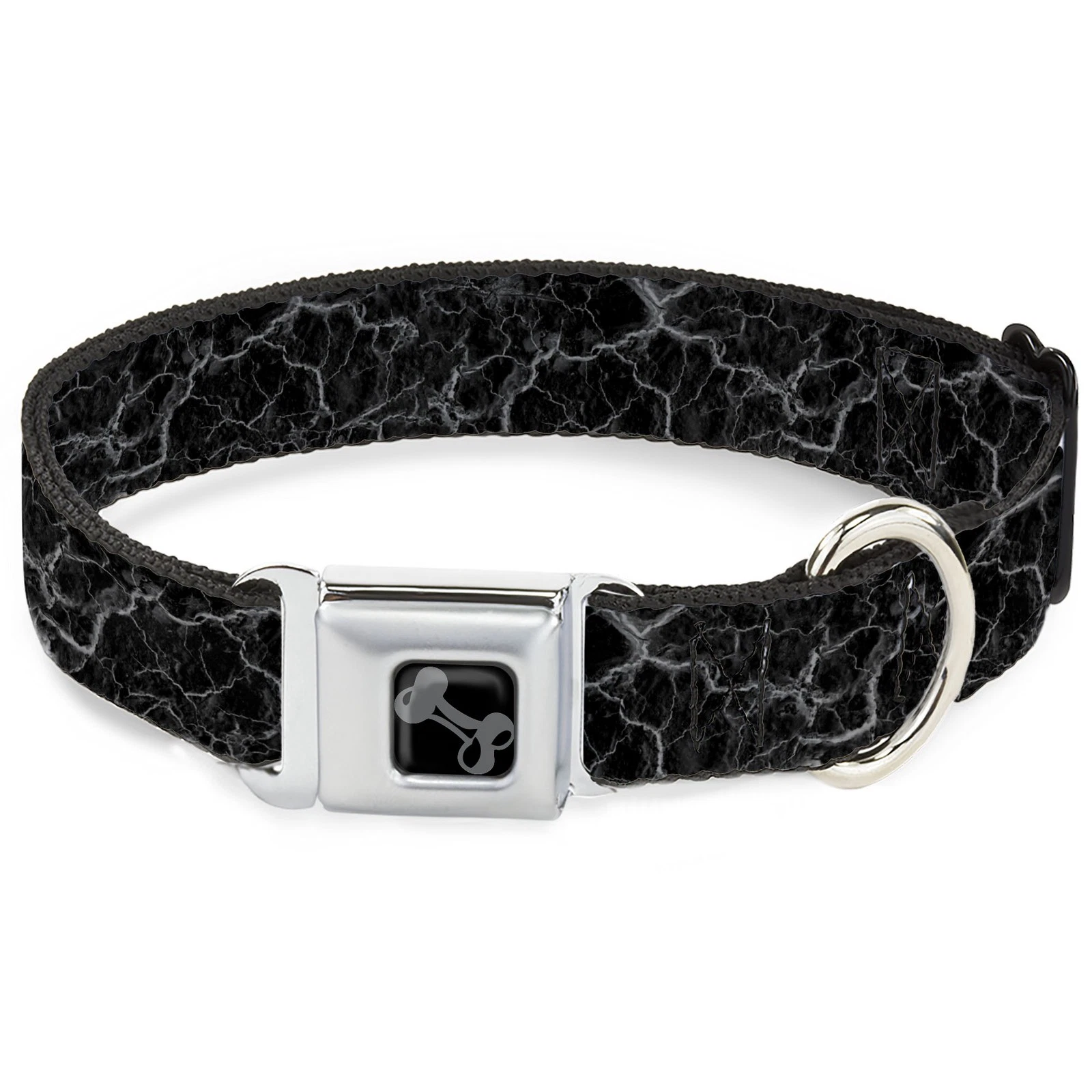 Dog Collar Bone Marble Black/Charcoal Gray Medium 11-16.5"
Opens in a new window or tab