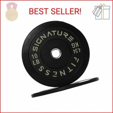Fitvids 2" Olympic Bumper Plate Weight Plates with Steel Hub, 10LB, Pair, Black,