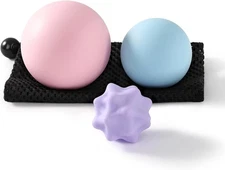 Silicone Lacrosse Balls for Yoga and Myofascial Release - Deep Tissue Massage,Tr