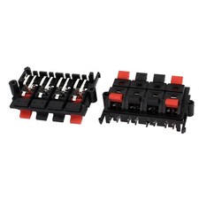 uxcell 2Pcs 64x35x21mm 8 Positions Push in Jack Spring Load Speaker Terminals